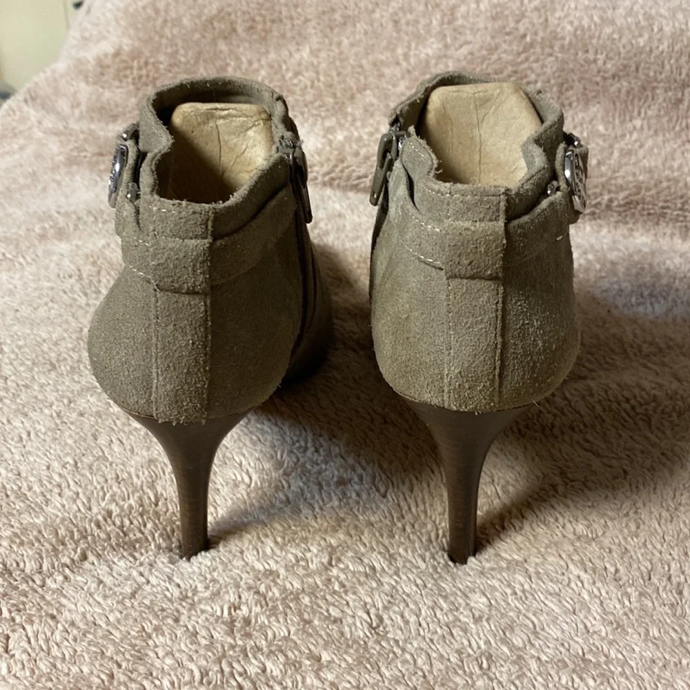 Coach Tan Suede Booties